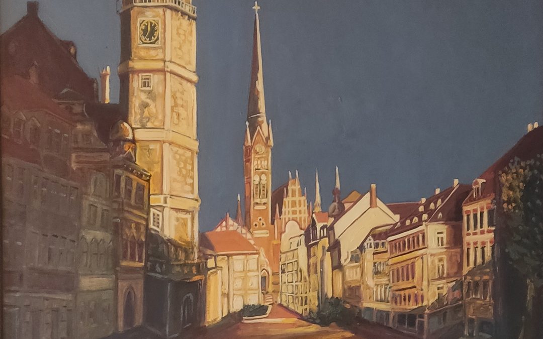 Altenburg-Rathaus-Turm-1998 50x 50cm