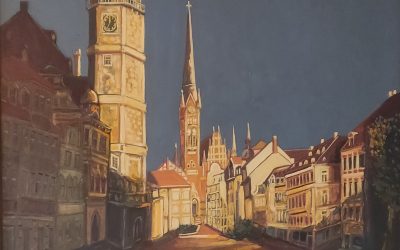 Altenburg-Rathaus-Turm-1998 50x 50cm