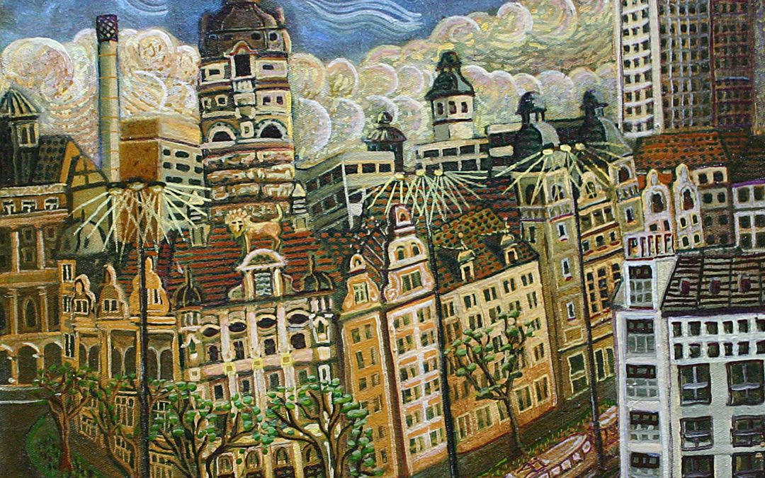 Leipzig Neues Rathaus 2004 40cm x 40cm